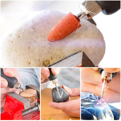 Badass 544 Piece Rotary Tool Accessories Kit With Universal Drill Bits Sanding Discs Wire Brushes Diamond Cutters And Nifty Carrying Case for stone polishing.