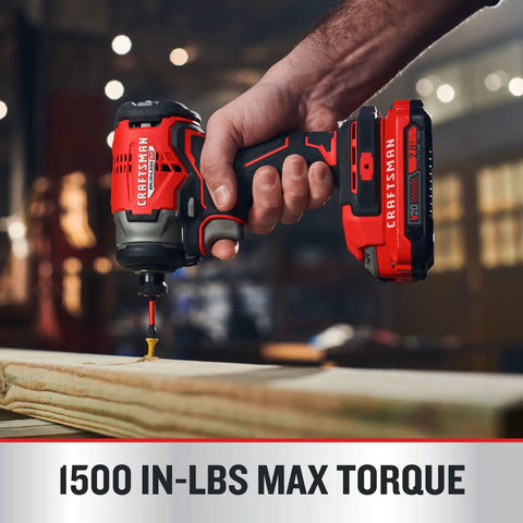Using the V20 Cordless Drill And Impact Driver Combo Kit With Brushless Motors, 2 Batteries And Charger Included, Heavy Duty