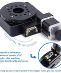 Precision Electric Rotating Platform For Optical Alignment, Pro Grade Motorized 100mm Rotation Stage With Worm Drive shown