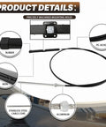 Close-up of 15 Foot Mechanical Rack And Pinion Steering Cable For Back Mount Boats, various parts and materials shown.