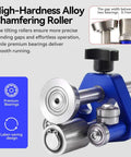 High-hardness alloy chamfering roller with tilting design for precise bending, part of Pro Grade 1 Station Sheet Metal Roller Bender For Pros.