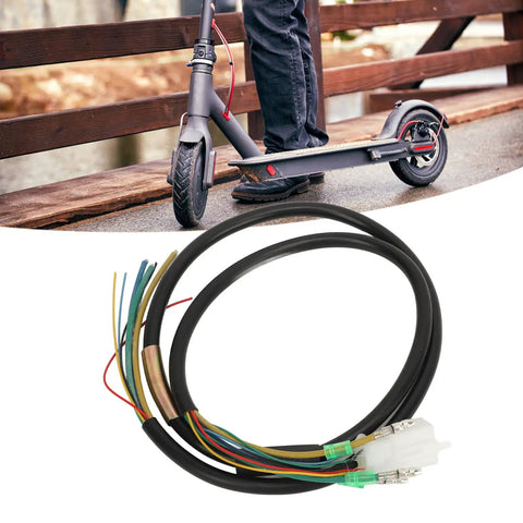 Electric Scooter Motor Wire Harness With 2.5mm Copper Core Cable for 10 Inch 1200W Hub Motor, shown with black cables and connectors