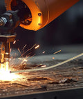 Top Tier Copper Welding Rods Kit 4pcs For Jewelry Making, robotic soldering with sparks on metal surface.