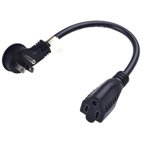 1 Foot Flat Plug Extension Cord With 16 AWG 3 Prong Male To Female For Indoor Outdoor Use Heavy Duty Power Cable