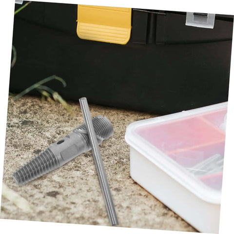 Dual Head Water Pipe Extractor And Broken Screw Remover Tool beside toolbox and storage box outdoors