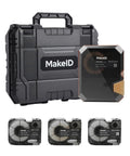 Top Tier Portable Bluetooth Label Maker And Wireless Printer Hella Tough For Serious Wire Cable Tagging Job Site Grind Heat Shrink Tubing All Weather Tape Bundle Comes With Hard Case and label cartridges.
