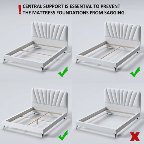Queen Box Spring With Upholstered Fabric Cover High Profile Heavy Duty Metal Frame display showing support setup for stability.