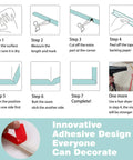Flexible Quarter Round Molding Trim 16.4 Ft Peel And Stick Self Adhesive White Easy To Install instruction steps