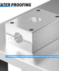 1/4 Inch Push To Connect Pneumatic Fittings Manifold Block Aluminum Splitter with water droplets showing waterproof design