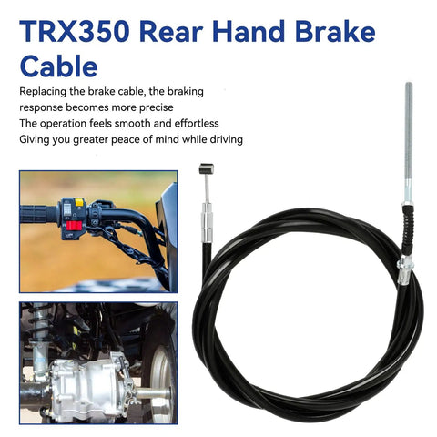 Rear Hand Brake Cable Kit for ATV Fits TRX350 Rancher 350 400 420 Foreman 400 500 Rubicon 500 Parking Brake Cable With Rear Brake Adjuster Hardware Kit Ride Ready