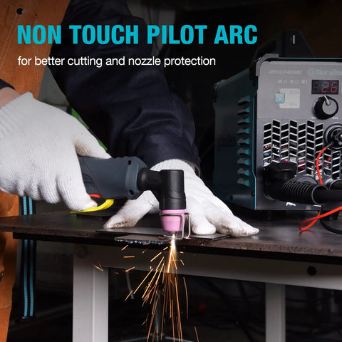 40 Amp Non-Touch Pilot Arc Plasma Cutter With Dual Voltage 120 Volt And 240 Volt IGBT Inverter used on metal
