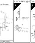 Installation guide for Velosah Instant Hot Water Dispenser Faucet With Gooseneck Spout Polished Chrome, tank required.
