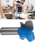 Heavy Duty 1/2 Inch Shank Drawer Pull Router Bit With Tungsten Steel And PTFE Coating close-up detail showing cutting edge and shank.