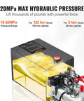 8 Quart Hydraulic Power Unit With Double Acting Pump 12V DC Motor Metal Oil Reservoir for Dump Trailers and Car Lifting