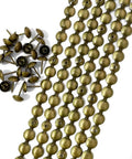 Top Shelf Heavy Duty Brass Upholstery Tack Strips With 11mm Decorative Nail Heads 5 Meters Total Includes 85 Matching Fasteners