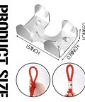 20 Pack Heavy Duty Stainless Steel Rope Clamps, double clip set dimensions for secure bindings and quick tie downs