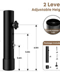 Four Pack Legit Heavy Duty Table Leg Extenders Adjustable Risers For Folding Tables 7.9in height with 1.4in diameter for easy installation.