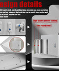 Rock Solid 16X16X6 Inch Electrical Junction Box With Safety Locks Wall Mounted Indoor Outdoor Steel Enclosure design details.