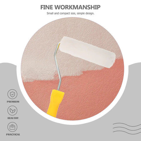 Pro grade mini fleece roller applying paint on wall for a smooth finish. Make Your Next Wall Painting Project A Total Breeze With These Pro Grade Mini Fleece Rollers That Apply Paint Effortlessly And Deposit A Smooth As Glass Finish Wherever Your Brush Lands.