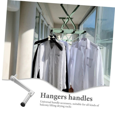 Heavy Duty Metal Crank For Clothes Drying Rack Handle Balcony Laundry Lift Pulley System Dead Simple Setup That Runs Like A Charm And Gives You More Free Time To Kick Back With Friends On The Porch