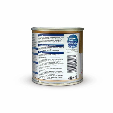 Fast Drying Pre Stain Wood Conditioner 8 5 Ounce with instructions on back for use and disposal.