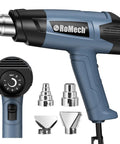 Beast 1500W Heat Gun Kit With Variable Temperature Control And Twin Airflow Settings Hot Air Gun For Crafts And Shrink Wrap 120F To 1200F Range Includes 4 Nozzles Blue