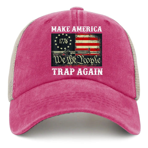 Pink Adjustable Trucker Hat For Men With Anti Sweat Band Dope Lightweight Athletic Cap Breathable Mesh Back Everyday Casual Outdoor Sports Hat