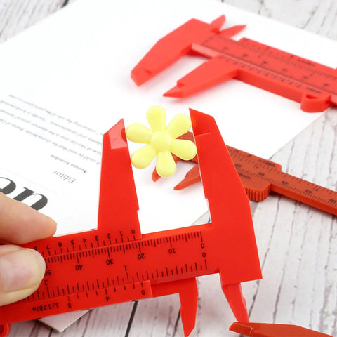 Depth Vernier Caliper Micrometer Gauge Measuring Tool measuring a yellow flower, showcasing its scale and user-friendly design.
