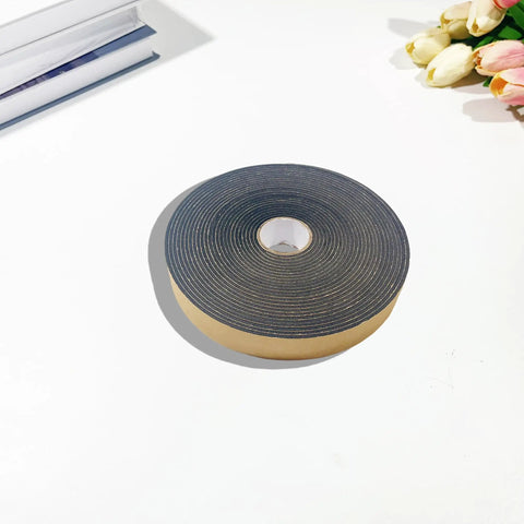Heavy Duty Anti Squeak Tape For Queen Bed Slats 0.12 Thick X 1.18 Wide X 32.8 Ft roll on a white surface with flowers.