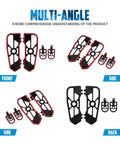 Yellow Floorboards Footpeg Shifter Brake Lever Kit For 14 Up Driver And Passenger Footrests Set, multi-angle view