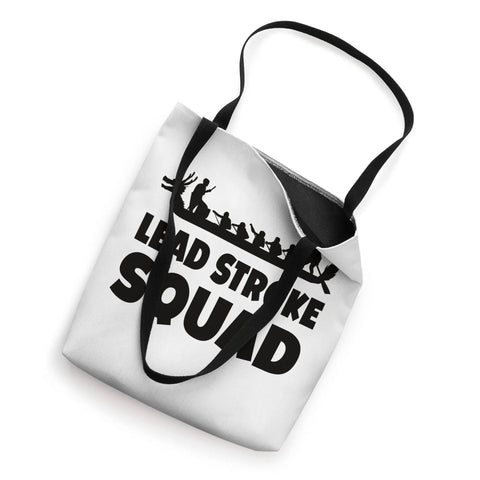 Lead Stroke Squad Dragon Boat Tote Bag For Paddlers And Coaches Lightweight 16 By 16 Inch Carryall With Dual 14 Inch Straps