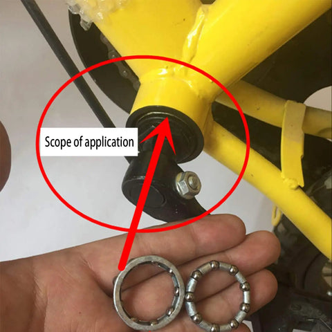 Crank Bearing For Bicycle Crank With Five Sixteenths Inch Ball Size And Seven Nine Or Twelve Balls for bike installation view