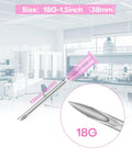 Pro Grade 18 Gauge 1.5 Inch Luer Lock Hypodermic Needle Pack Of 100, Individually Sealed And Sterile, detailed view