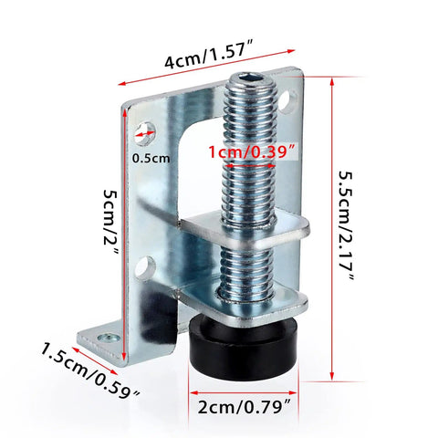 Beefy Heavy Duty L Shaped Furniture Leveling Feet With Brackets Adjustable Table And Cabinet Levelers M10 Thread Up To About One Inch Height 4 Pack Includes Screws And Hex Wrench For Workbenches Wardrobes And Shelves