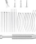 Piercing Taper Ball Grabber Tool Kit For Quick Jewelry Swaps 14G 16G 18G 20G with rods, pins, and ball grabber visible