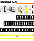 Built Tough E Track Tie Down Rail Kit 88 Piece Set product sizes with rails and straps for garages vans trailers motorcycles