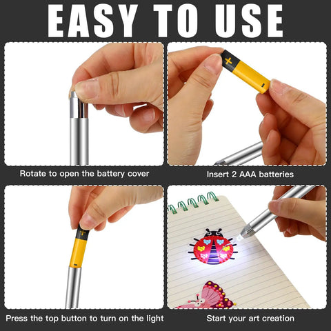 Instructions for Two Pack LED Weeding Tools For Vinyl With Light Pin And Hook Lighted Weeding Pen