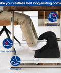 Under Desk Foot Rest With Soft Foam And Washable Removable Cover For Home Office And Car Use, supporting feet under desk