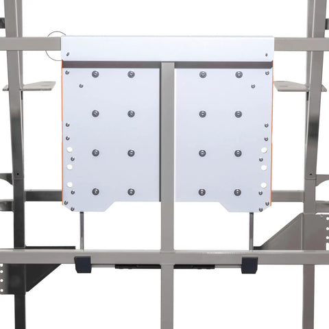 Twenty Inch Wall Mount Tool Rack With Four Heavy Duty Rails Delivering Twenty Five Pounds Per Rail Built Nasty Tough For Man Lifts And Scissor Platforms Jobsite Ready