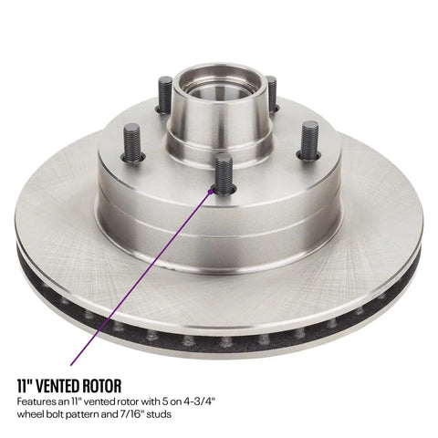 11 Inch Front Disc Brake Kit For 1947 1959 Chevy Half-Ton Pickup With Factory Spindles Fits 15 Inch Wheels Upgraded Stopping Power