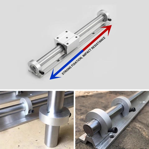 Four Pack SBR16 16mm Linear Rail Stop Collars Aluminum Alloy Shaft Limit Fixers For CNC Machines Installed on Rail