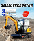 Compact Hydraulic Digger For Construction And Landscaping Jobs earthmoving in rocky terrain