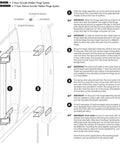 Super Heavy Duty Universal Hidden Hinge Kit for Double Doors installation guide illustration showing hinge placement and alignment features.