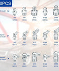 Do-It-All 270-Piece Grease Fittings Kit With SAE And Metric Threads, 100-piece set shown with various zerks and adapters.