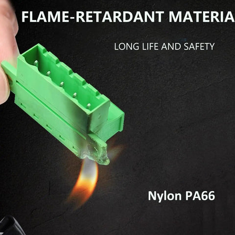 Five Pack 3 Pin 3.81mm Pitch Panel Mount Screw Terminal Block Connector Phoenix Type 8A 300V flame test