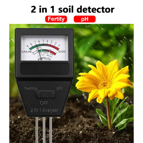 Three Needle Detection Soil Fertility Tester Kit For Home Garden And Farm Use Indoor Outdoor No Battery Needed with flower bed