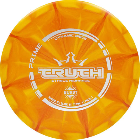 Truth midrange disc in yellow Prime Burst plastic, part of the Three Disc Golf Set With Putter Midrange And Driver Including Cadet Bag.