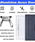 Fire Rated Aluminum Access Panel Recessed Drywall Inspection Door Custom White Heavy Duty Rustproof Build, showing white and gray door options.
