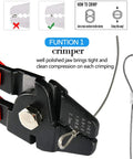Beefy Heavy Duty Wire Rope Crimp Tool Kit with 1 Sixteenth Inch 304 Stainless Cable 165 Ft crimping demonstration with tool.