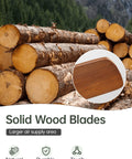 Logs with inset of solid wood blade; Dope 52 Inch Ceiling Fan With Lights And Remote Control, Solid Wood Outdoor Indoor Farmhouse Style Ceiling Fan, Quiet DC Motor With Dimmable LED, Ideal For Bedroom Living Room Patio
